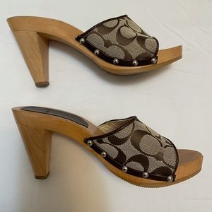 Coach Brenda Wood Platform Sandals
